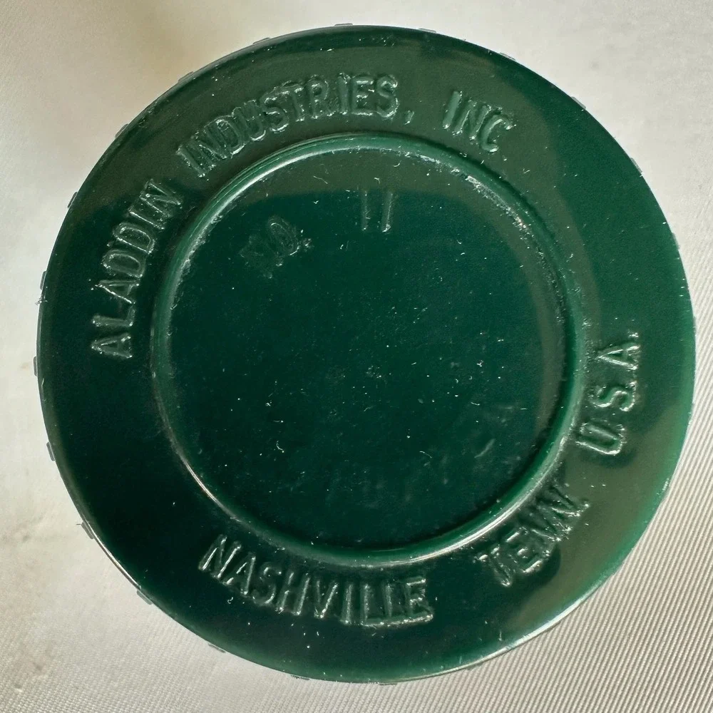 Vintage Aladdin Stanley 1 Quart Vacuum Bottle Thermos A-944C Hammertone Green - Picture 7 of 14